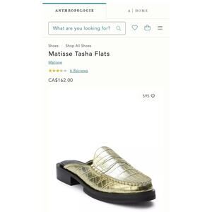 Matisse Tasha Flats In Gold Size 8